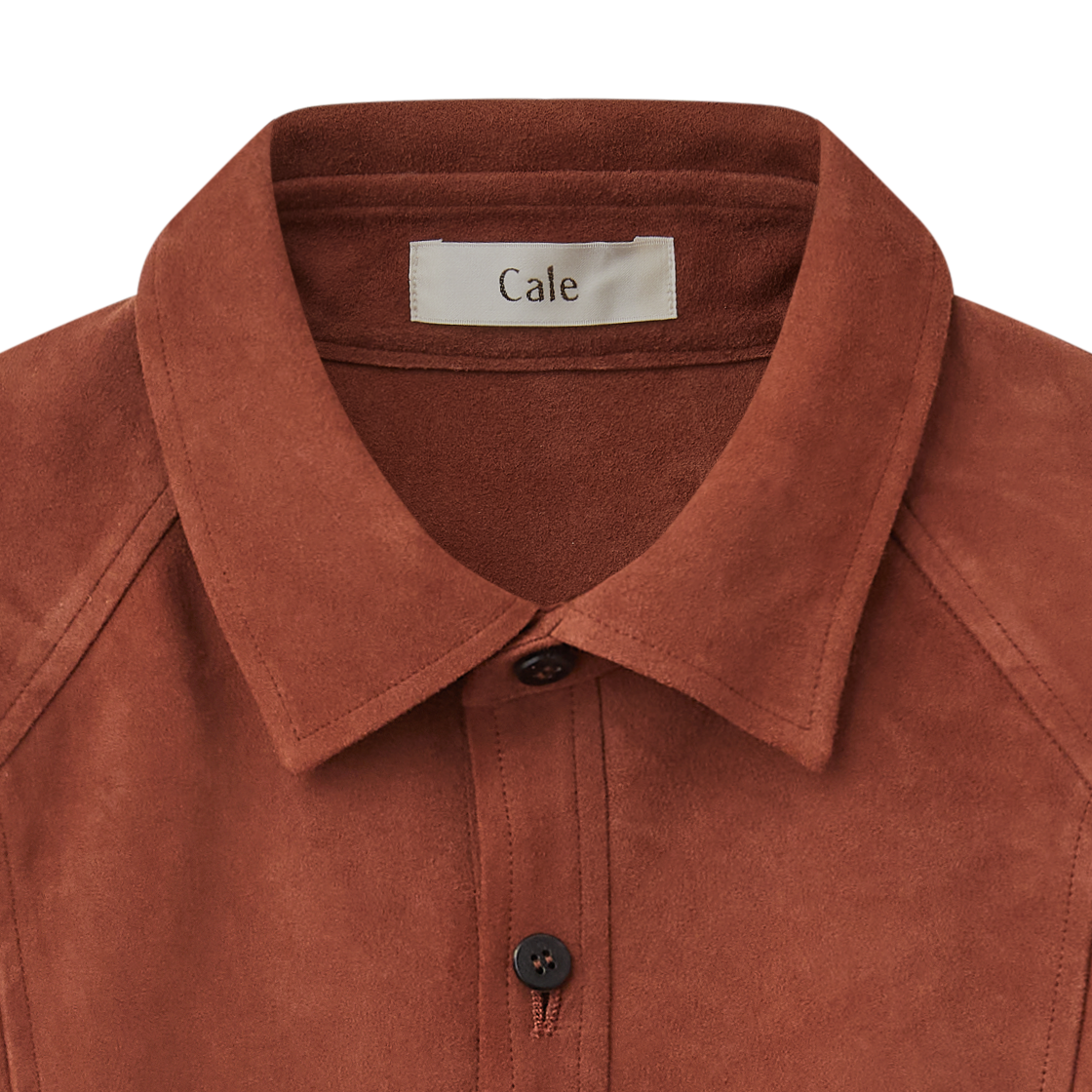 카르 쉽 스웨이드 셔츠 레드 브라운 - 26FW(Cale Sheep Suede Shirt Red Brown - 26FW) - 3