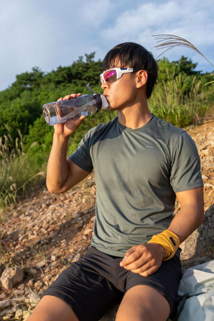 데카트론 남성 등산 반팔 티 MH100 스모크 그린(Decathlon Men's Hiking Short Sleeve T-Shirt MH100 Smoke Green) - 6