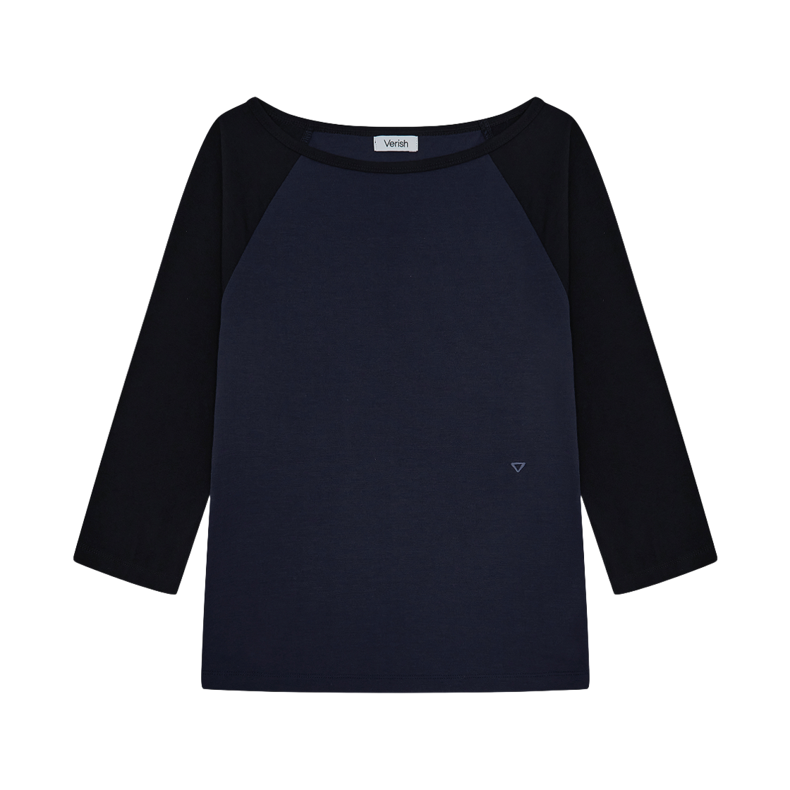 베리시 이즈핏 투톤 래글런 티셔츠 라이트 네이비(Verish EASE FIT Two-Tone Raglan T-Shirt Light Navy)