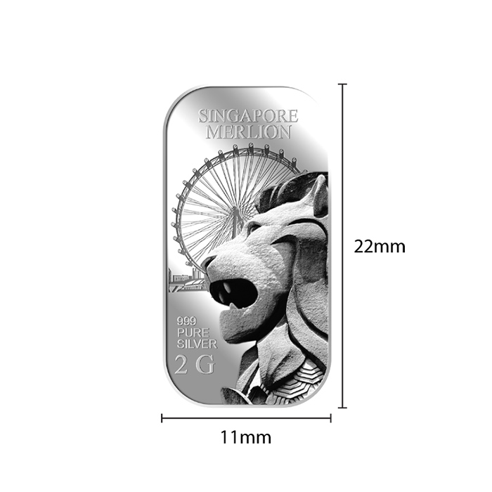 퓨어골드 순은 싱가폴 프리미엄 실버바 2g 멀라이언 플라이어(puregoldsg Merlion Flyer 2G Silver Bar) - 4