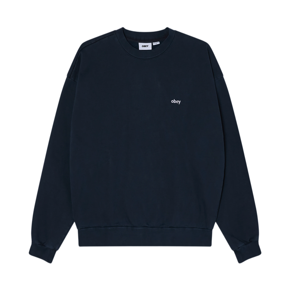 112480138 Obey Lowercase Pigment Crewneck Pigment Dark Sapphire