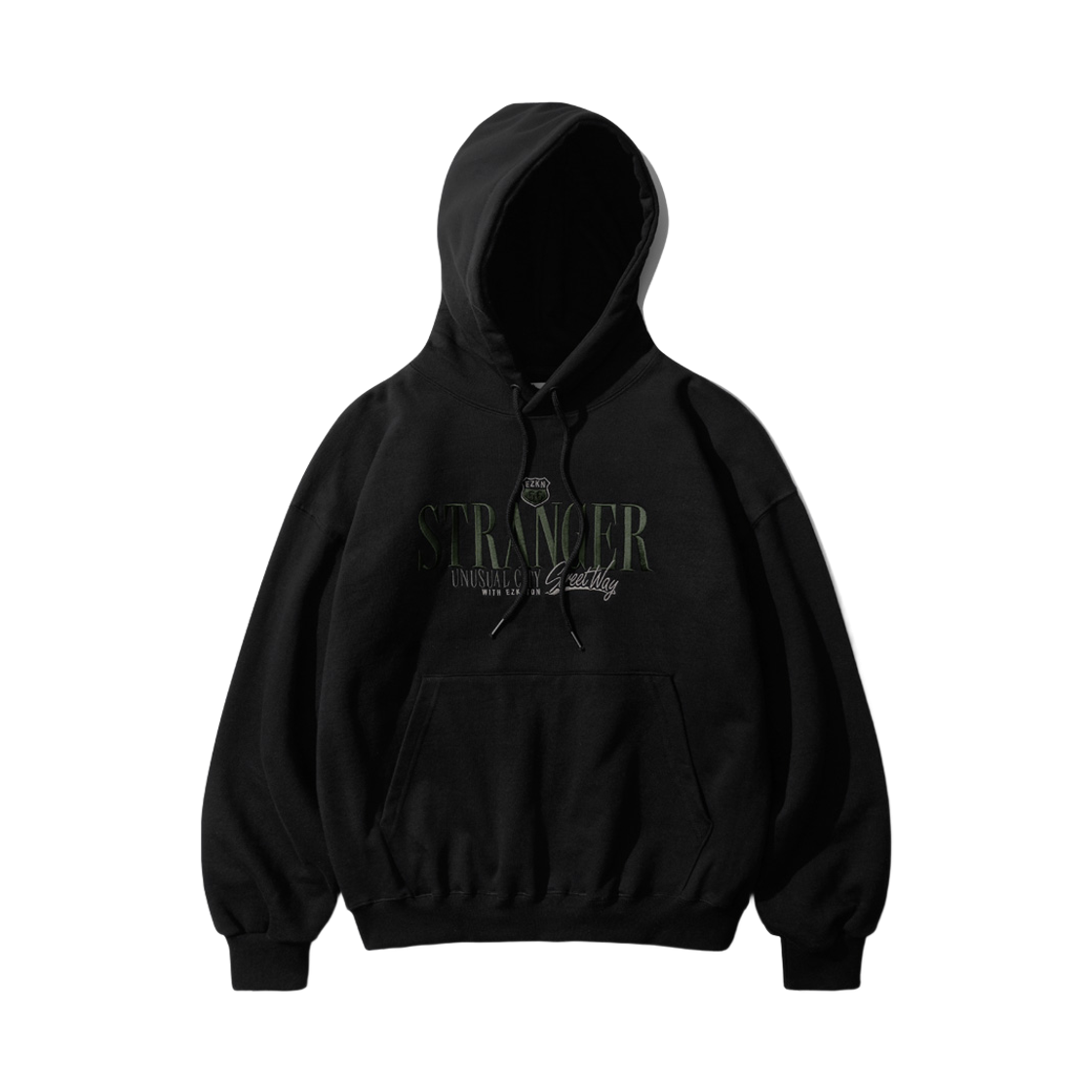 KMHD6741_Black_291 EZKATON Streetway Heavy Cotton Hoodie Black KMHD6741