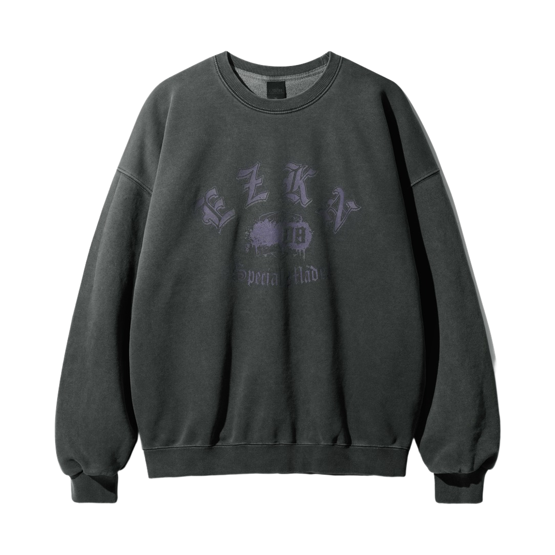 KMMT6747_Deepgray_291 EZKATON Bombing Pigment Sweatshirts Deepgray KMMT6747