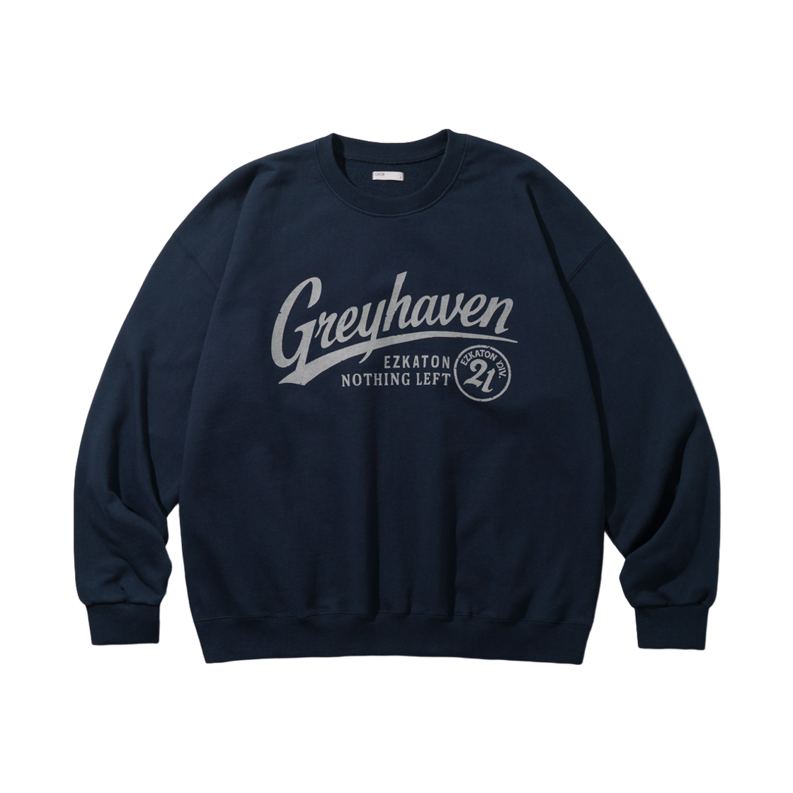 JUMT6905_Navy_29 EZKATON Gray Haven Heavy Cotton Sweatshirt Navy JUMT6905
