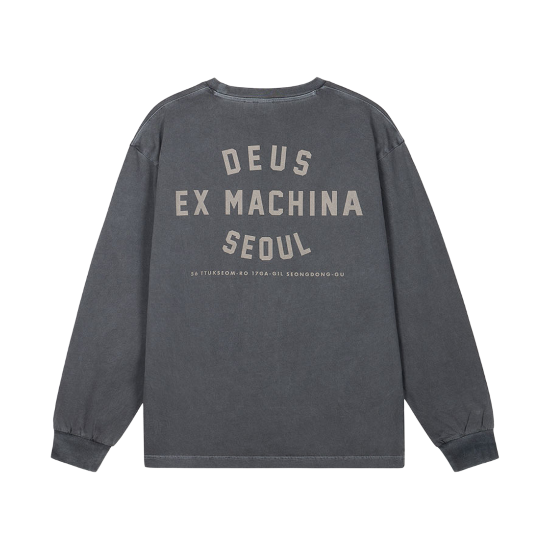 D261ULT915094 [6% 적립] Deus Ex Machina Dyed Seoul College Address Ls Tee Charcoal