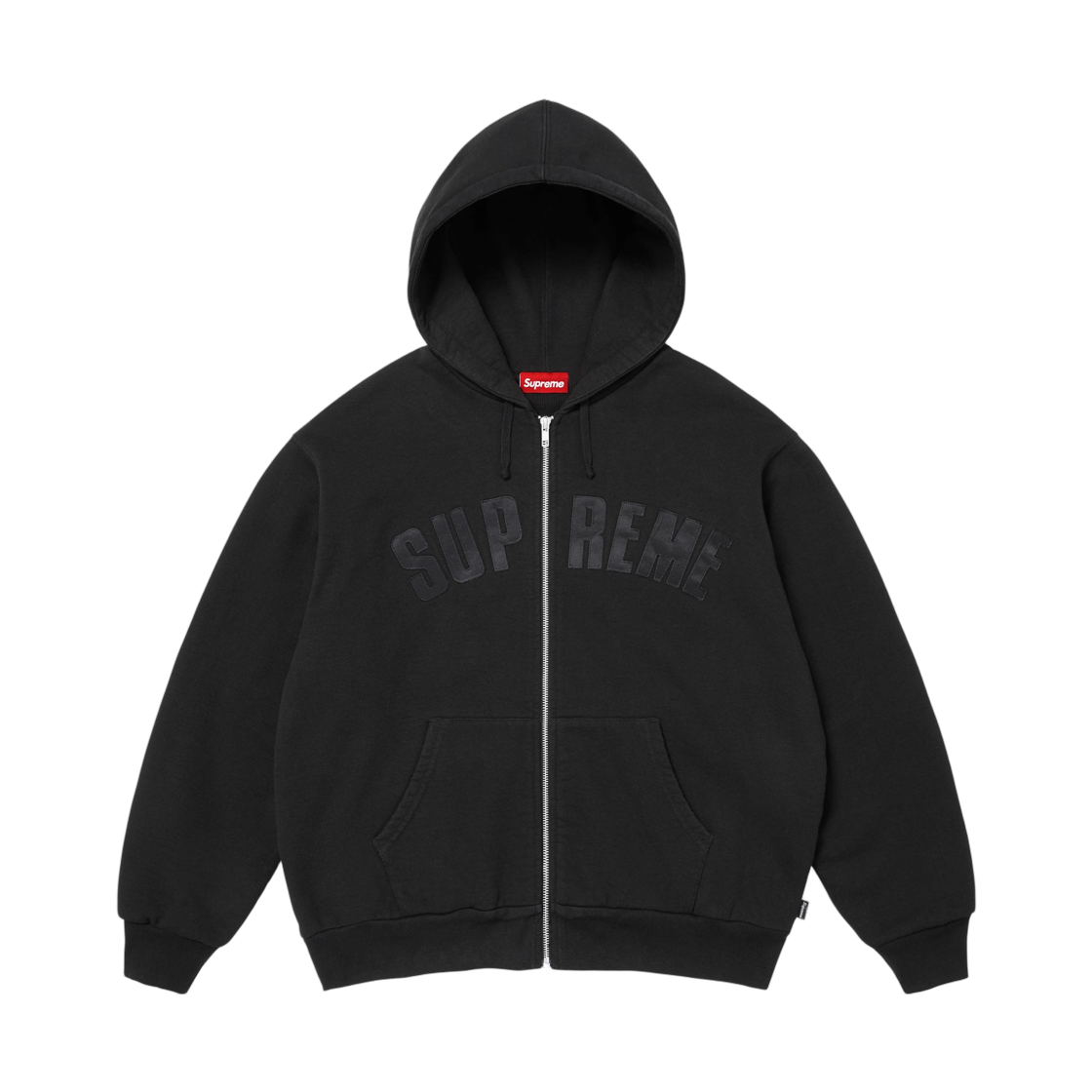 슈프림 아크 써멀 라인드 집업 후드 스웨트셔츠 블랙 - 26FW(Supreme Arc Thermal Lined Zip Up Hooded Sweatshirt Black - 26FW)