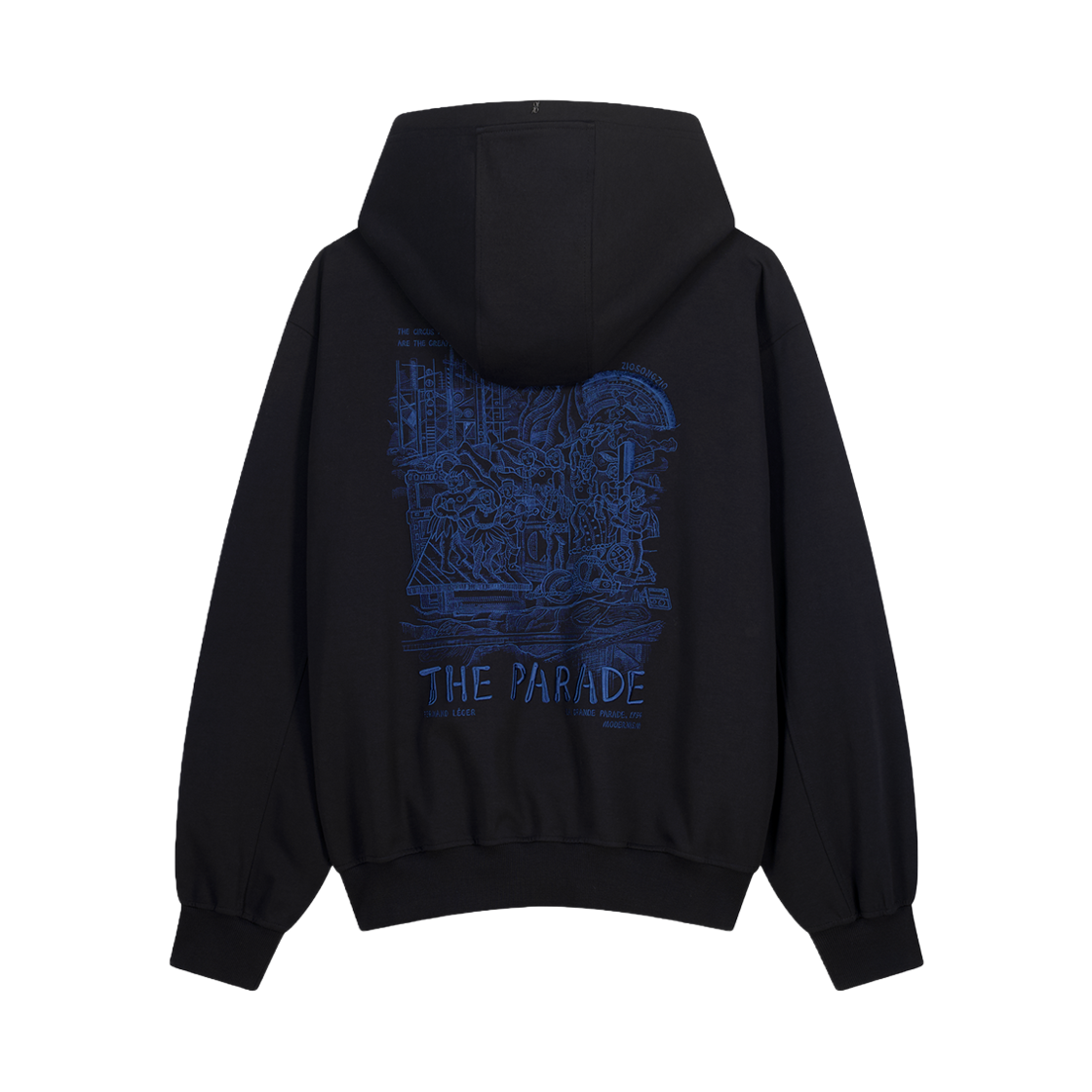 BI5TS531BK ZIOSONGZIO COLLECTION Parade Embroidered Hooded Zip Up Black