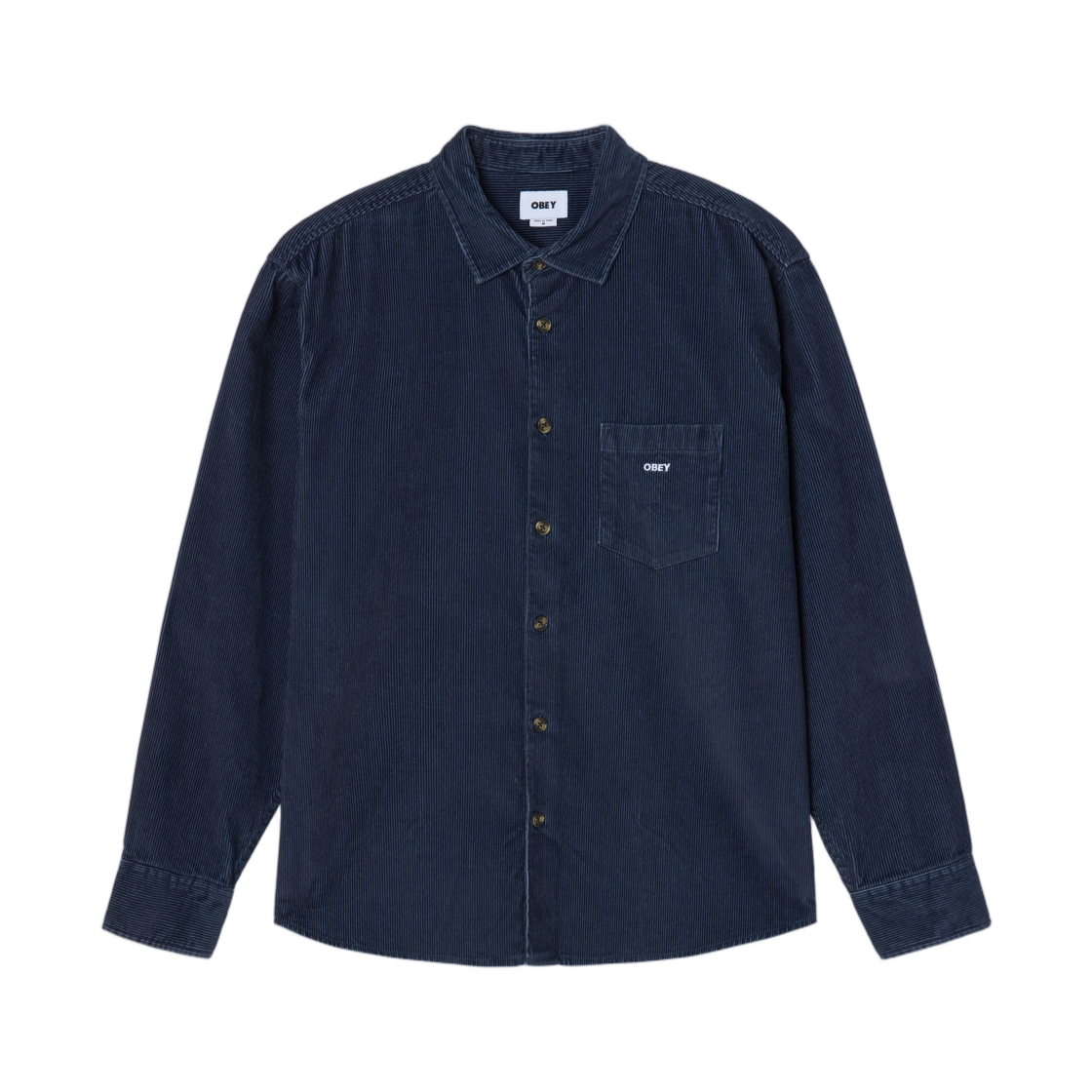 181200437 Obey Tommy Corduroy Shirt Night Sky