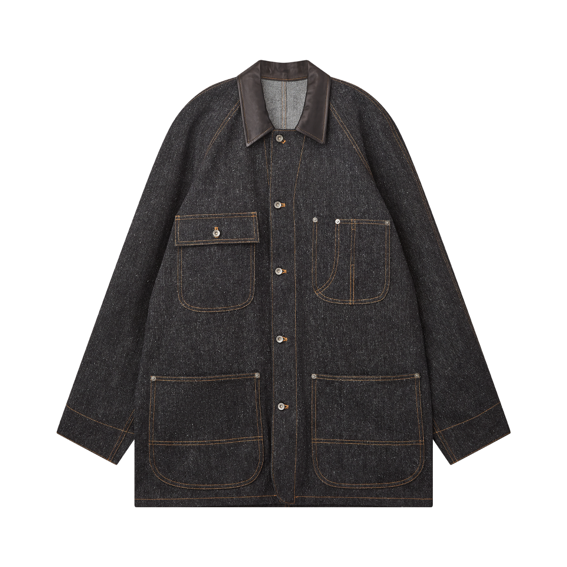카르 코튼 실크 데님 자켓 블랙 - 26FW(Cale Cotton Silk Denim Jacket Black - 26FW)