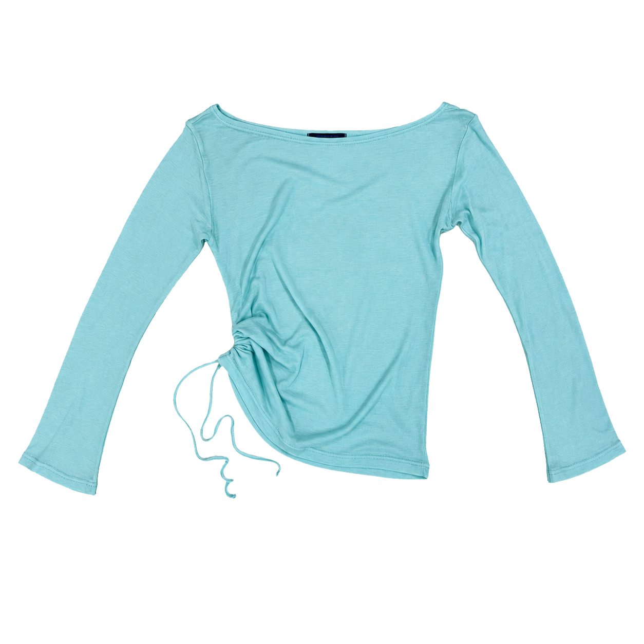 쎄르페 어저스터블 셔링 오프숄더 울 티셔츠 민트(SSERPE Adjustable Shirring Off Shoulder Wool T Shirts Mint) - 1