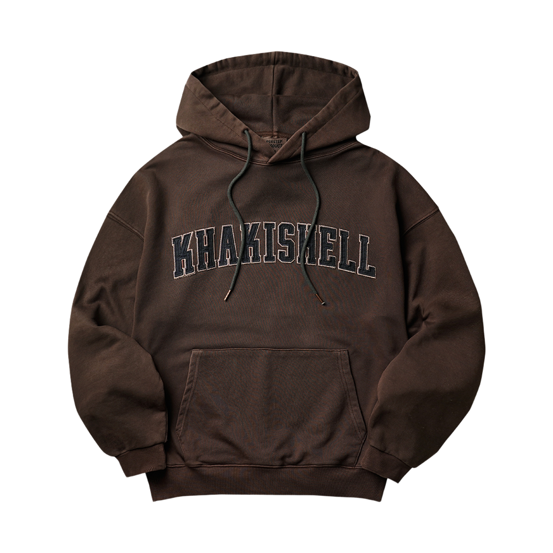 SMHD4739_darkbrown_29 PERSTEP Khaki Shell Pigment Hoodie Darkbrown SMHD4739