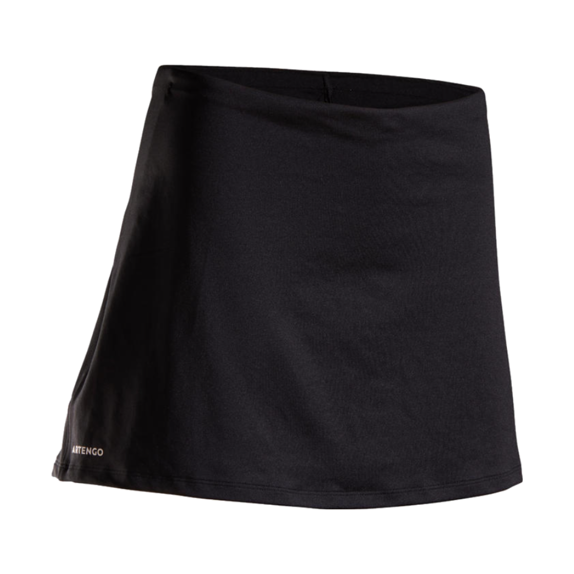 8547380 Decathlon Women's Tennis Skirt Essential 100 Smoke Black