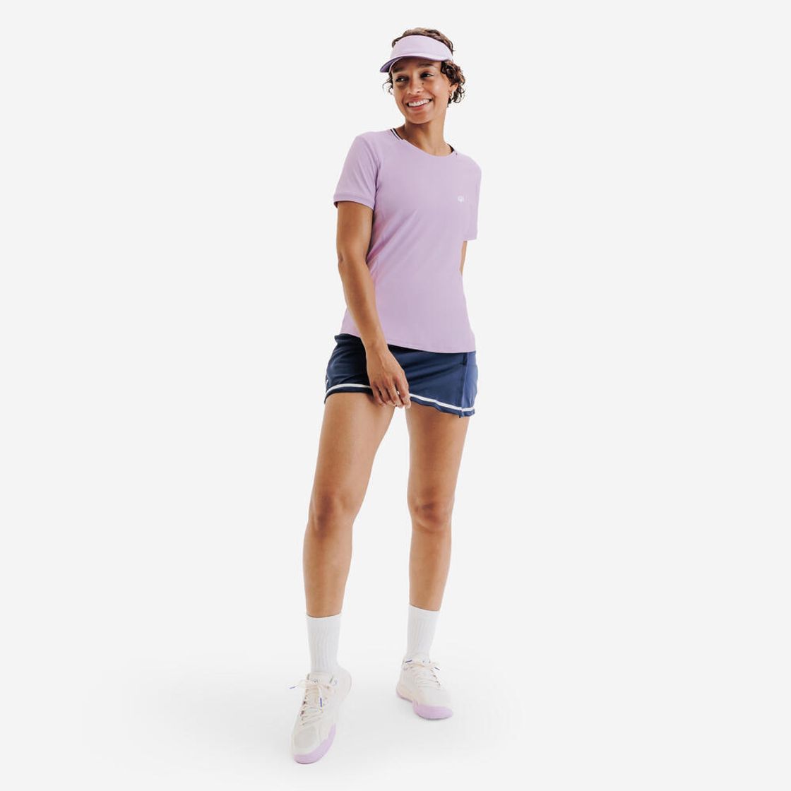 데카트론 여성 테니스 크루넥 반팔 티 드라이 라일락 퍼플(Decathlon Women's Tennis Crew Neck Short Sleeve T-Shirt Dry Lilac Purple) - 3