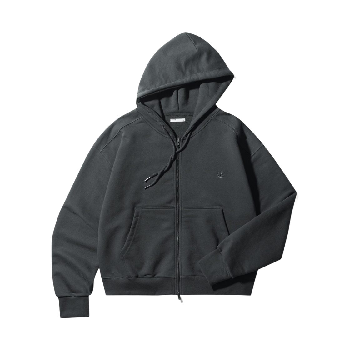 SJHD6909_darkgray_29 EZKATON Clutch crop zip-up hoodie Darkgray SJHD6909