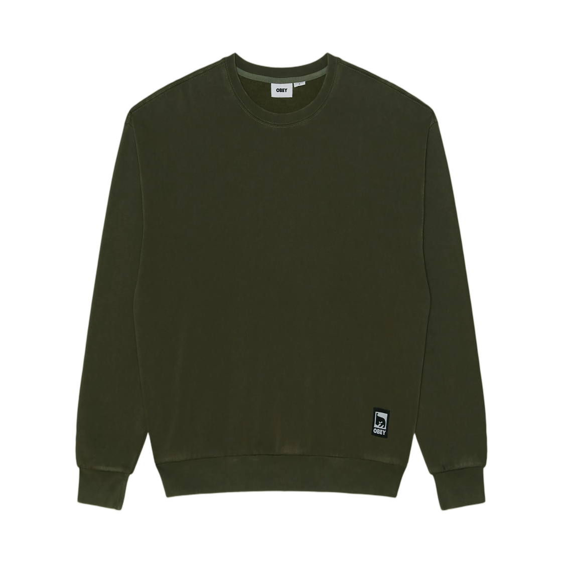 112480176 Obey Post Crewneck Dusty Black Olive