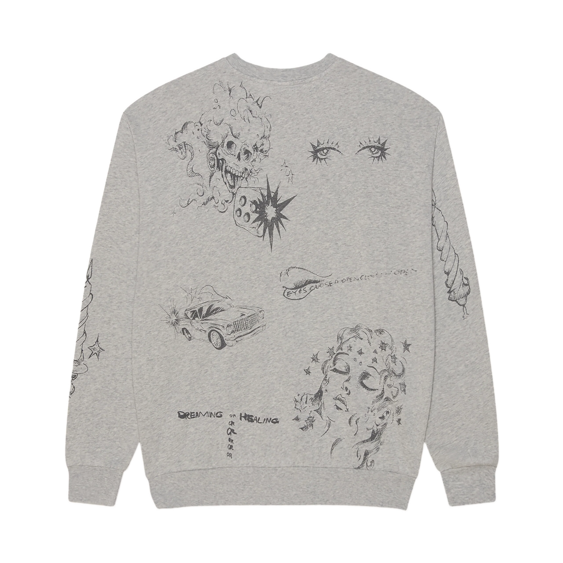 오베이 드림즈 크루넥 더스티 애쉬 그레이(Obey Dreams Crewneck Dusty Ash Grey) - 2