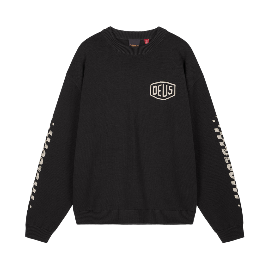 D263UKT210099 [6% 적립] Deus Ex Machina Banner Knit Top Black