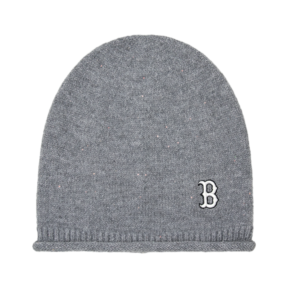 MLB 스팽글 루즈핏 롱비니 보스턴 레드삭스 그레이(MLB Spangle Loose Fit Long Beanie Boston Red Sox Grey)