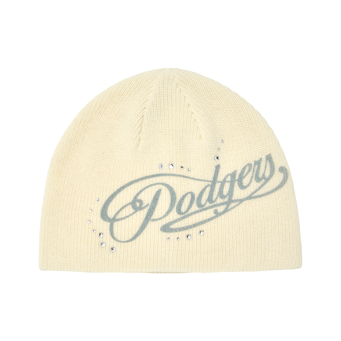 3ABNB1866-07CRP MLB Feminine No Cuffs Beanie LA Dodgers Cream