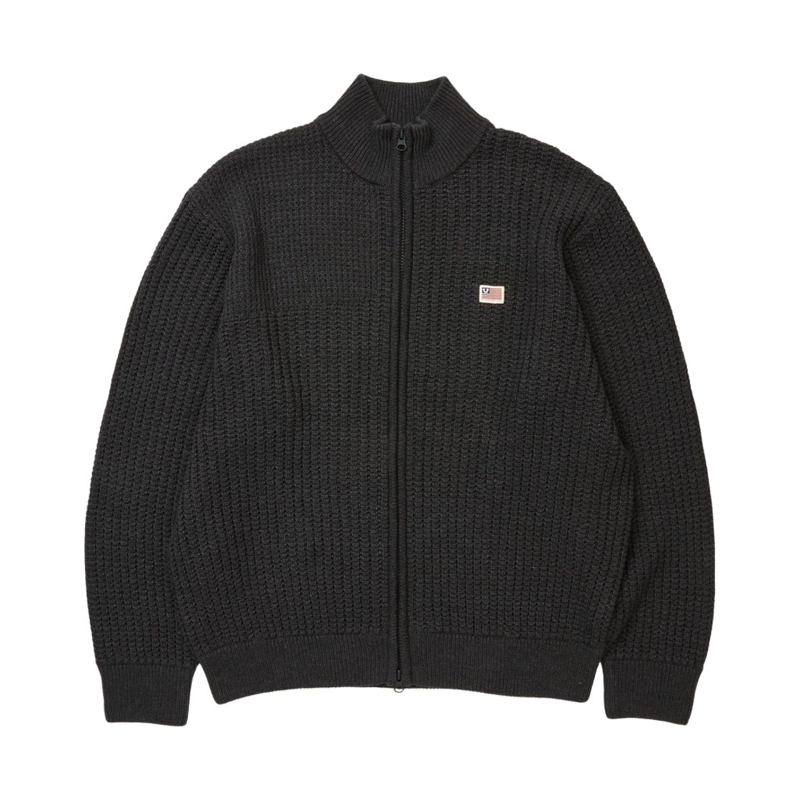 트루릴리젼 리코일 패널 니트 집업 - 차콜(True Religion Recoil Panel Knit Zip-up - Charcoal)