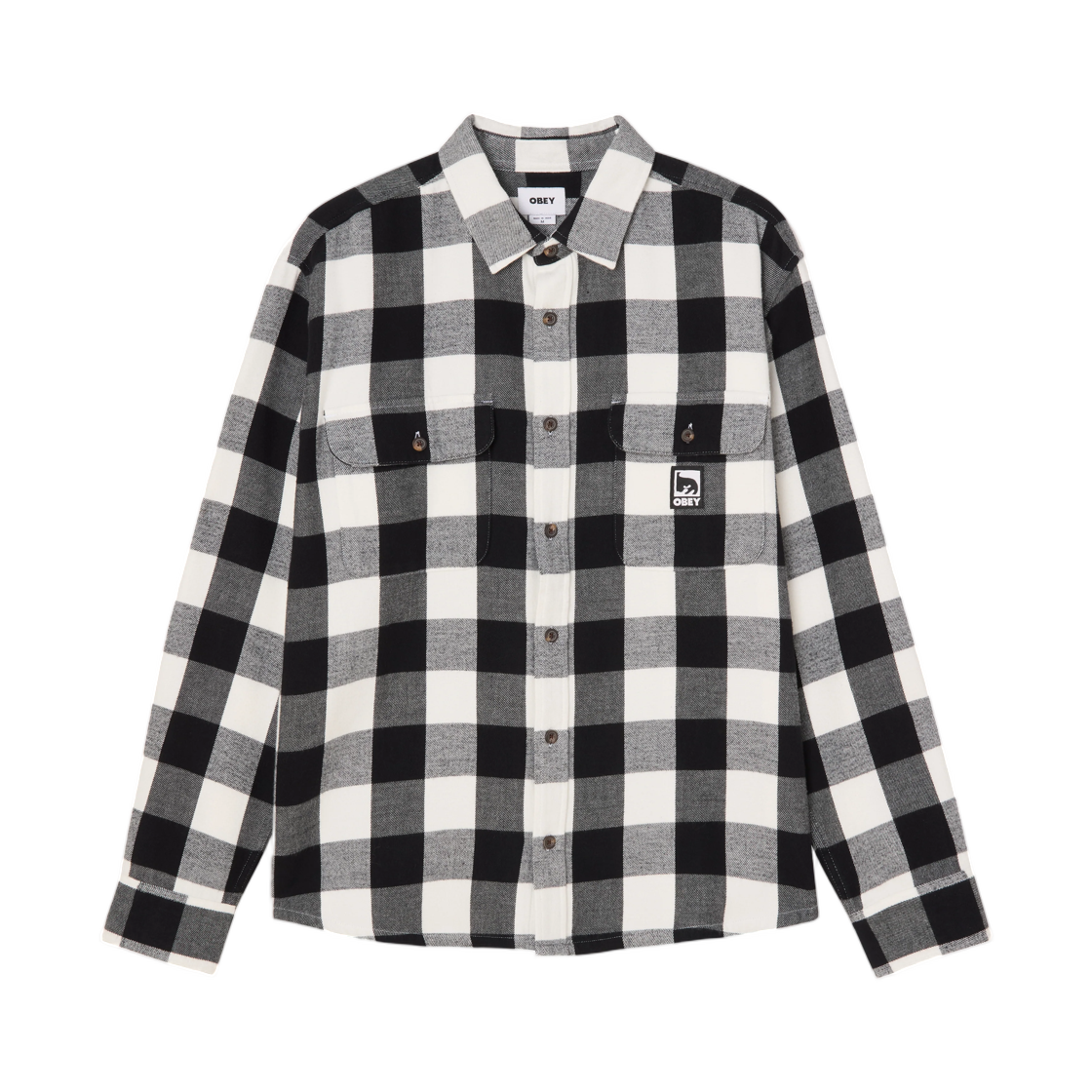 181200435 Obey Jones Shirt Vintage White Multi