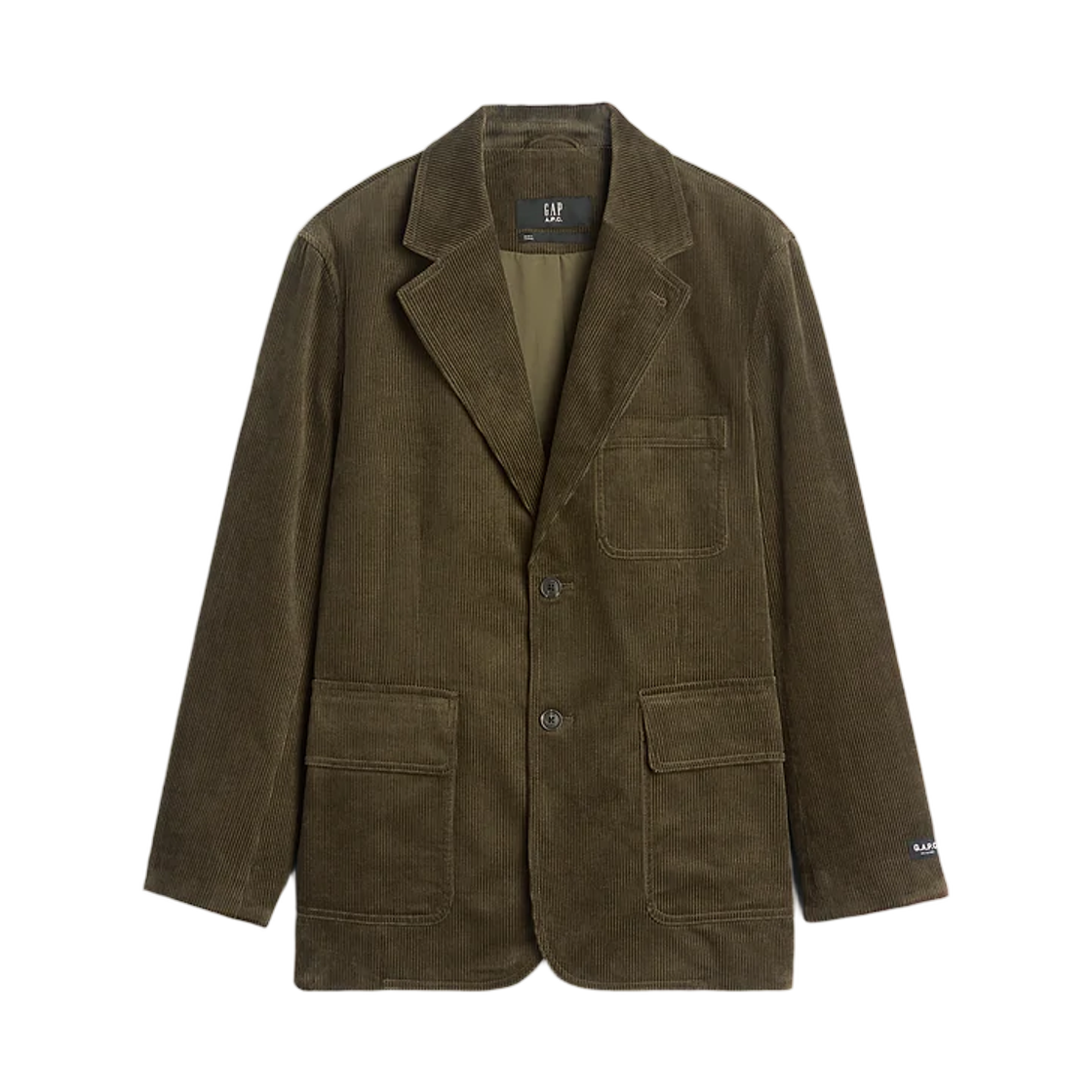 갭 x 아페쎄 코듀로이 블레이저 오일 그린(Gap x A.P.C. Corduroy Blazer Oil Green)
