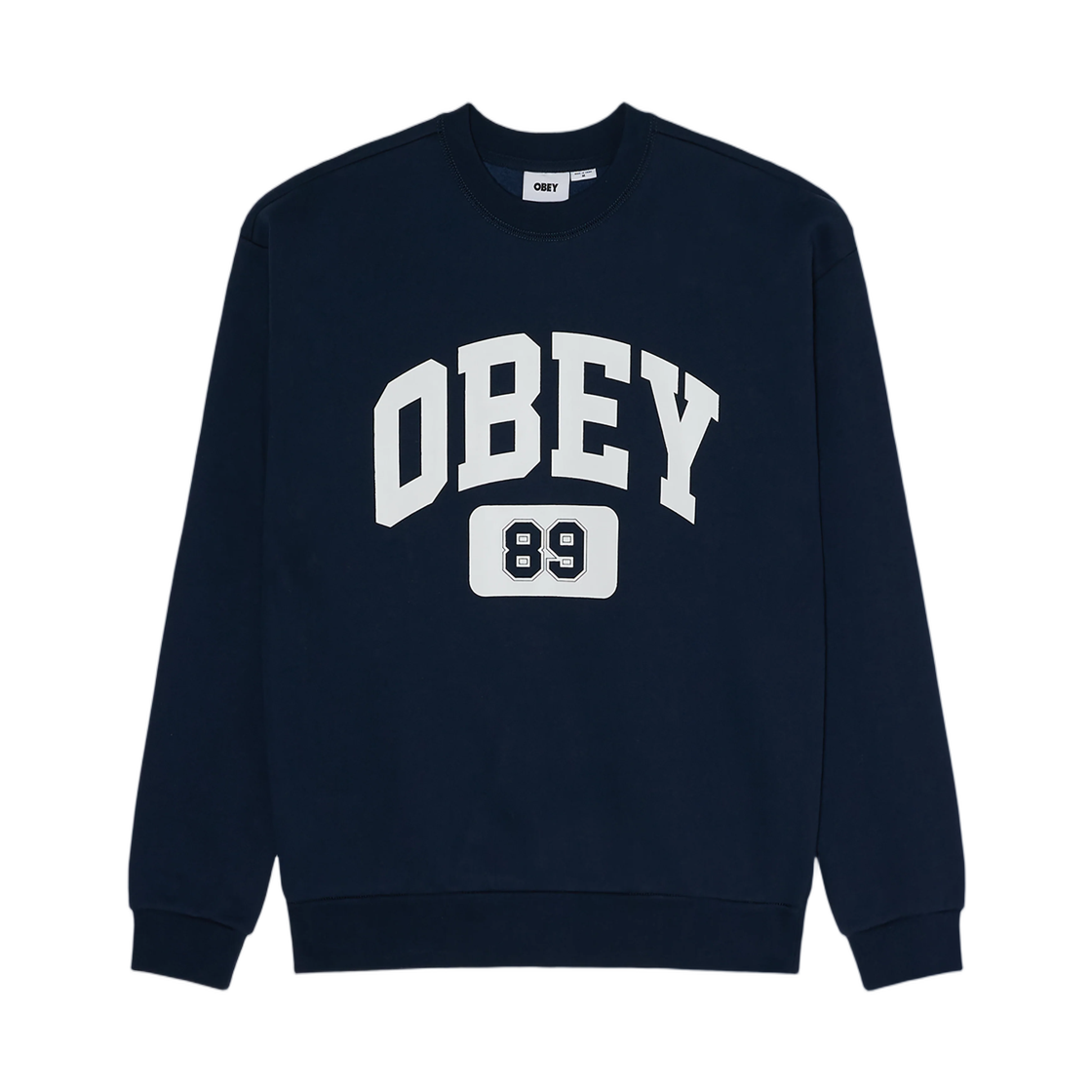 111600105 Obey Academy Crewneck Pageant Blue