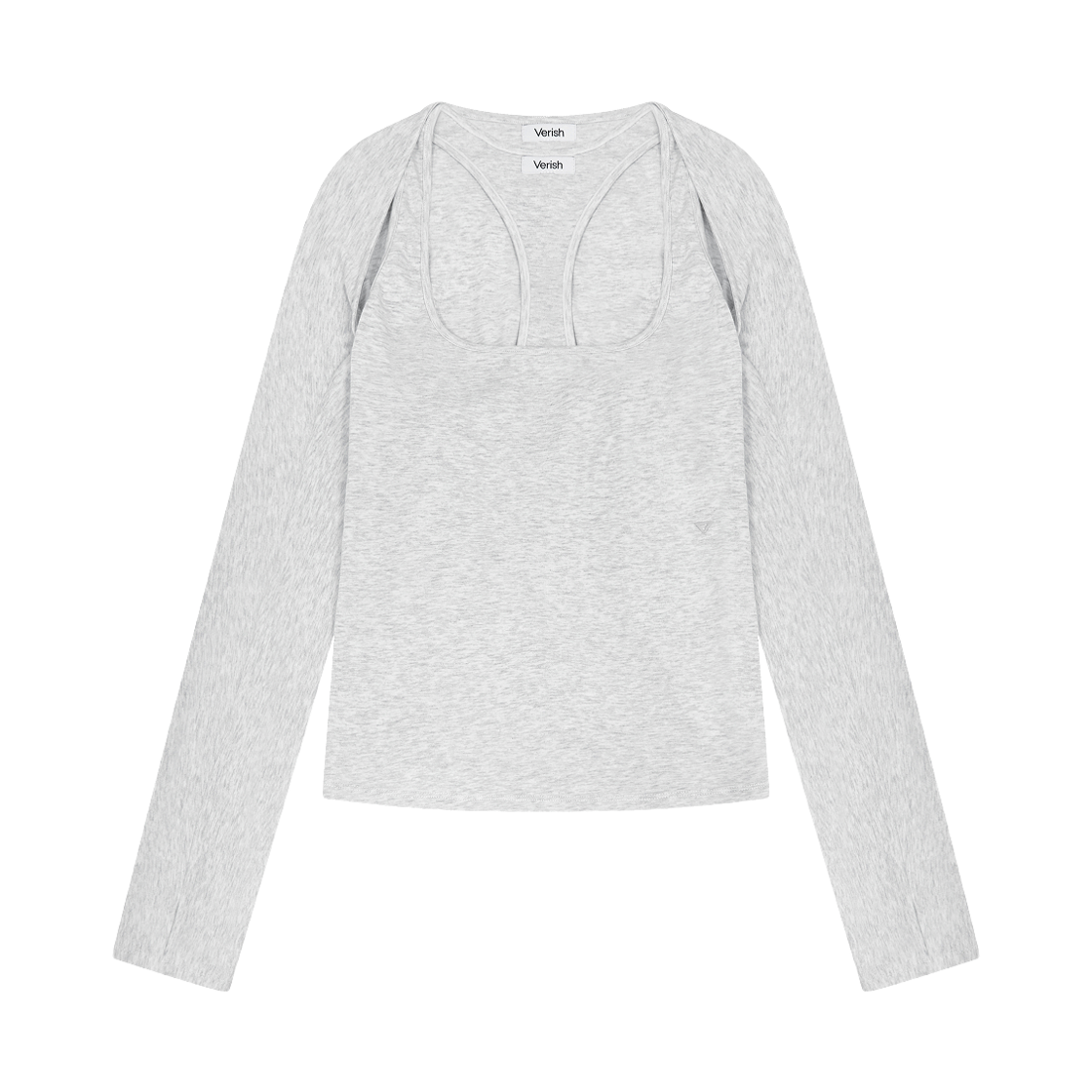 베리시 이즈핏 볼레로 가디건 세트 라이트 헤더 그레이(Verish EASE FIT Bolero Cardigan Set Light Heather Gray)