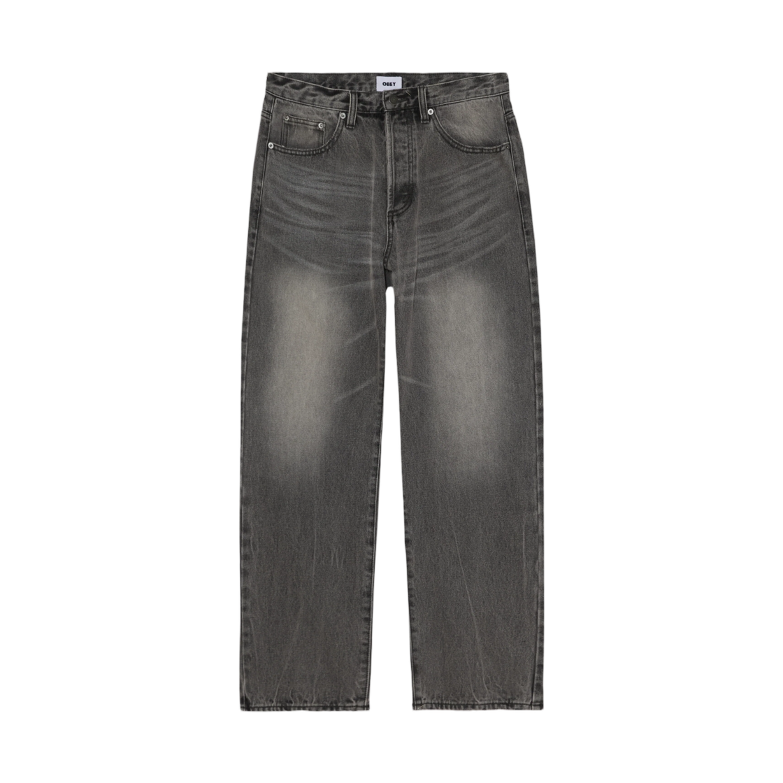 142010119 Obey Boxcar Straight Leg Denim Archive Grey