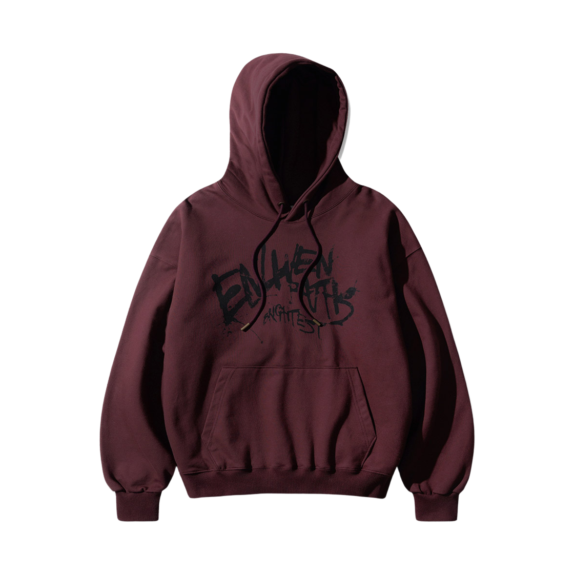 KMHD6831_Burgundy_29 EZKATON Paths Painting Heavy Cotton Hoodie Burgundy KMHD6831