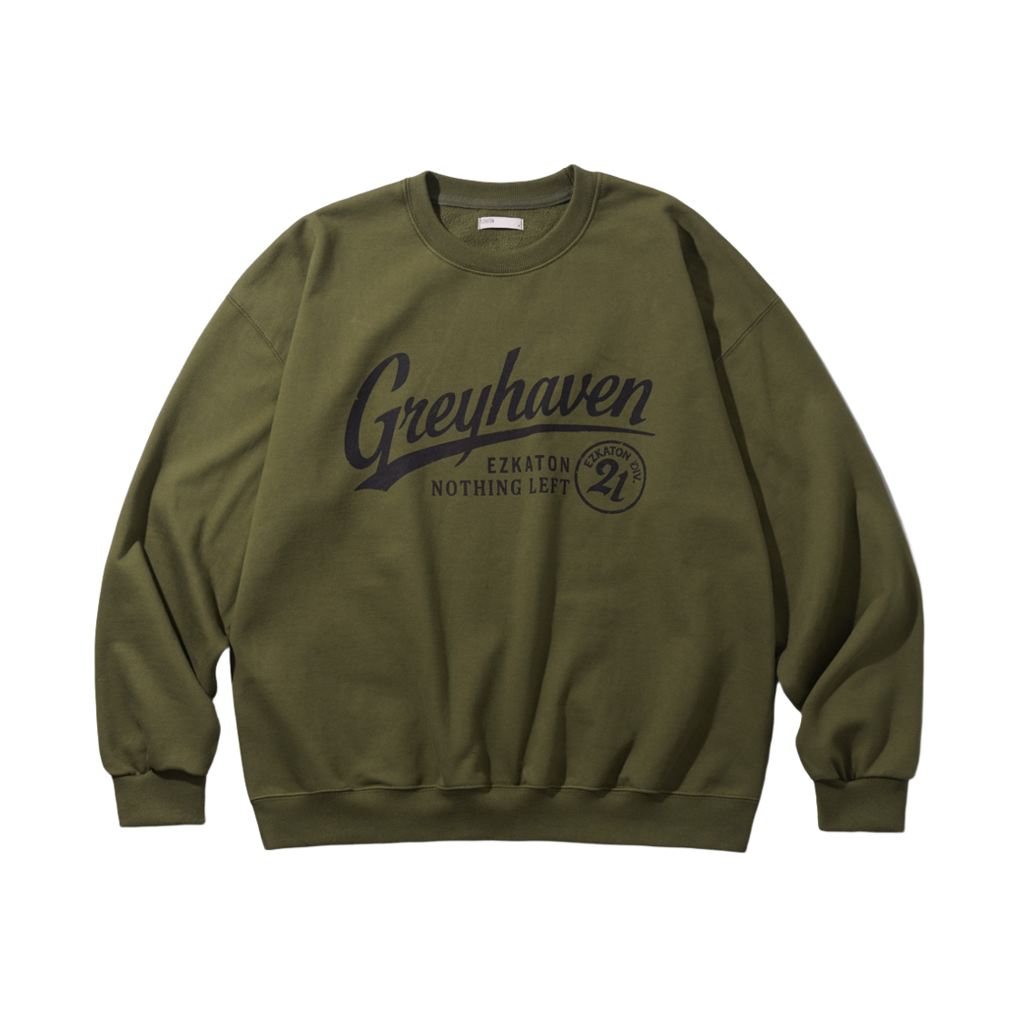JUMT6905_Khaki_29 EZKATON Gray Haven Heavy Cotton Sweatshirt Khaki JUMT6905