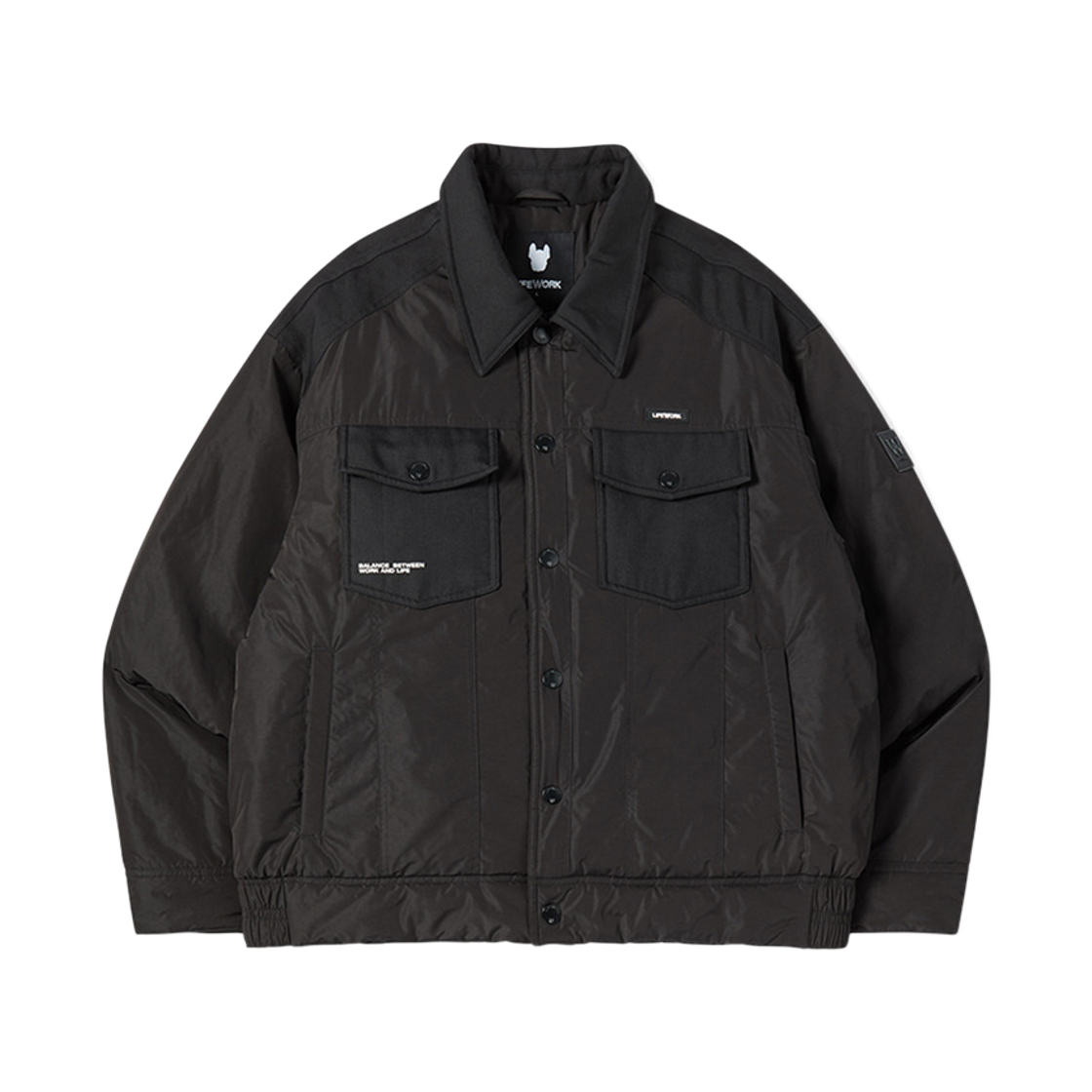 라이프워크 컬러블럭 트러커 패딩 점퍼_LW254JP342(Lifework Color Block Trucker Padded Jumper_LW254JP342)