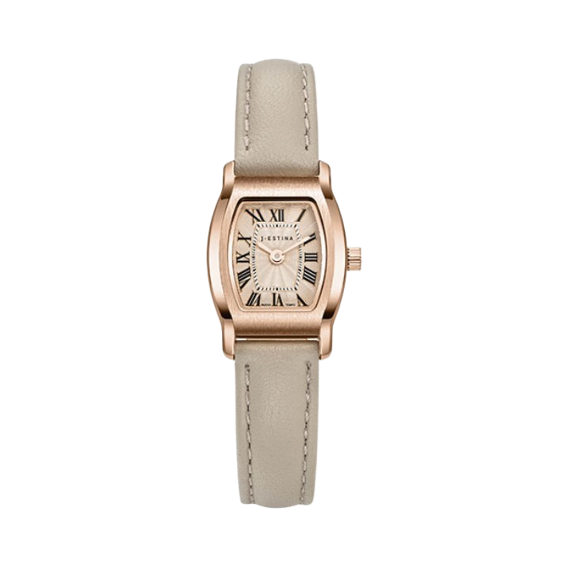 JWT2LE6BF604RGGR0 Jestina Nuovo Tempo Tono 가죽시계 - 로즈골드 (Jwt2Le6Bf604Rggr0)