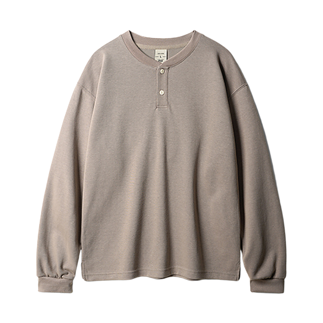MMLT1595_cocoa_29 FP142 Double Cotton Henley Neck Long Sleeve Cocoa MMLT1595