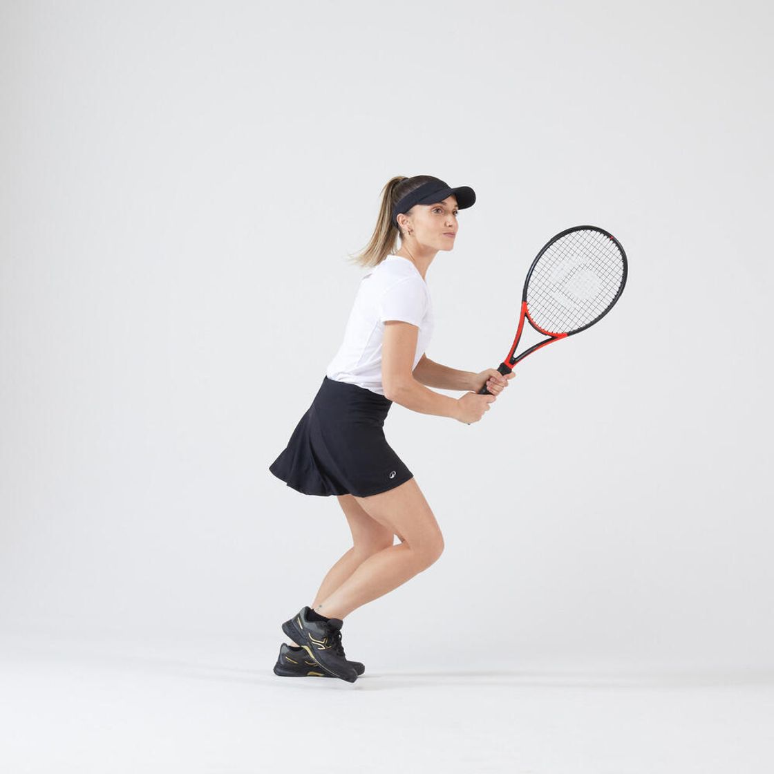 데카트론 여성 테니스 스커트 에센셜 100 스모크 블랙(Decathlon Women's Tennis Skirt Essential 100 Smoke Black) - 5