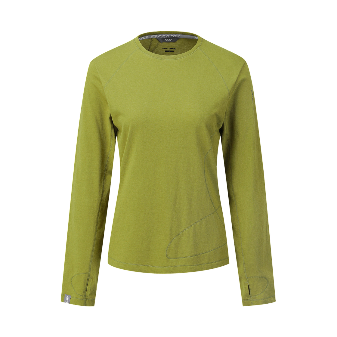 LD0404600 (W) Salomon Spiral Long Sleeve Bright Olive