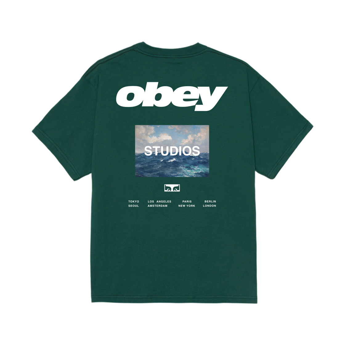 165264492 Obey Wave Classic T-Shirt Rainforest