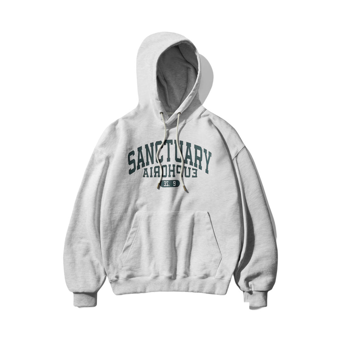 KMHD6760_Whiteoatmeal_29 EZKATON Euphoria Heavy Cotton Hoodie Whiteoatmeal KMHD6760
