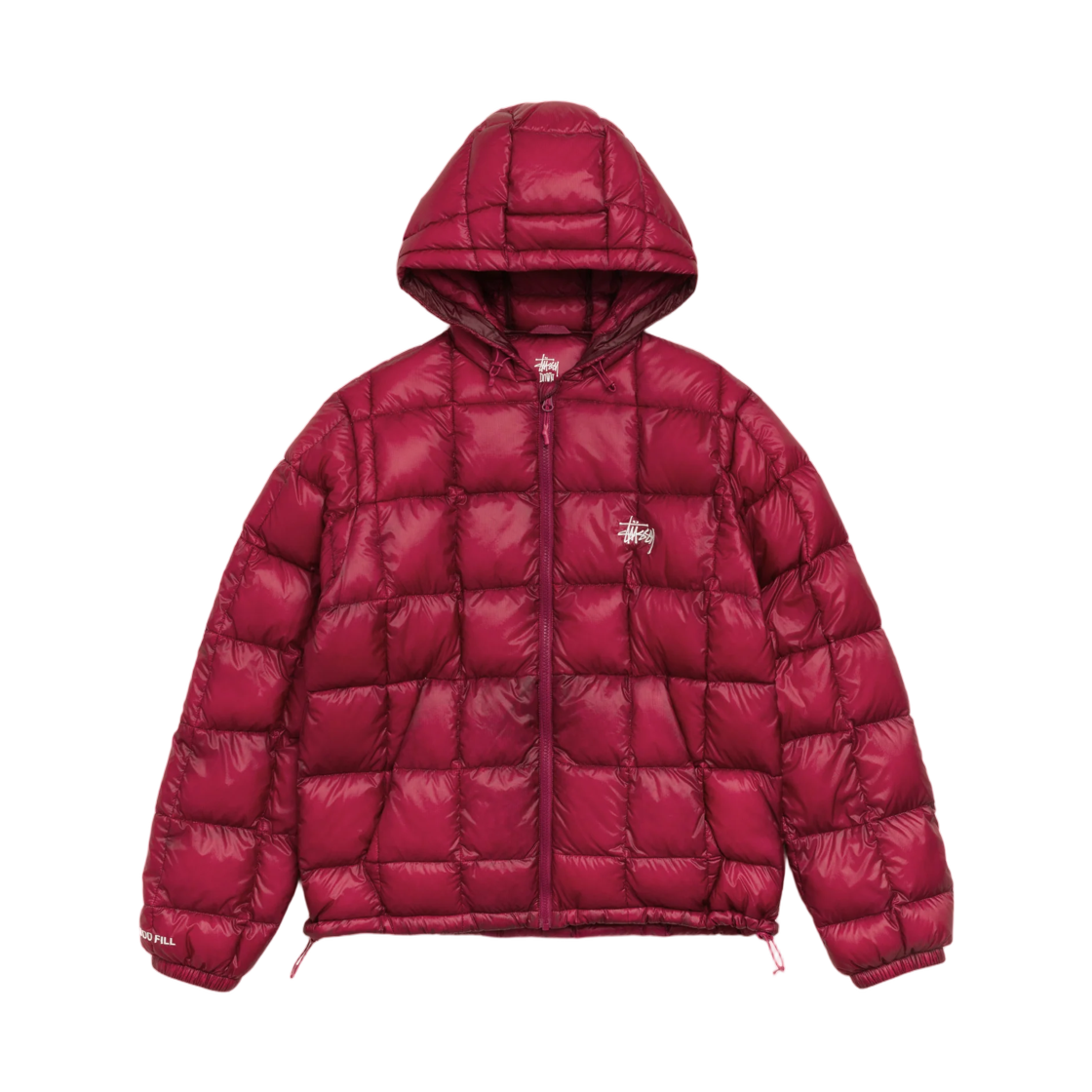115856 Stussy Midweight Hooded Puffer Fuchsia