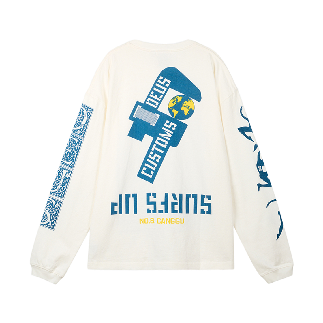 [6% 적립] 데우스 엑스 마키나 스웰 맵스 오버사이즈 롱슬리브 티셔츠 화이트([6% 적립] Deus Ex Machina Swell Maps Os Ls Tee White) - 2