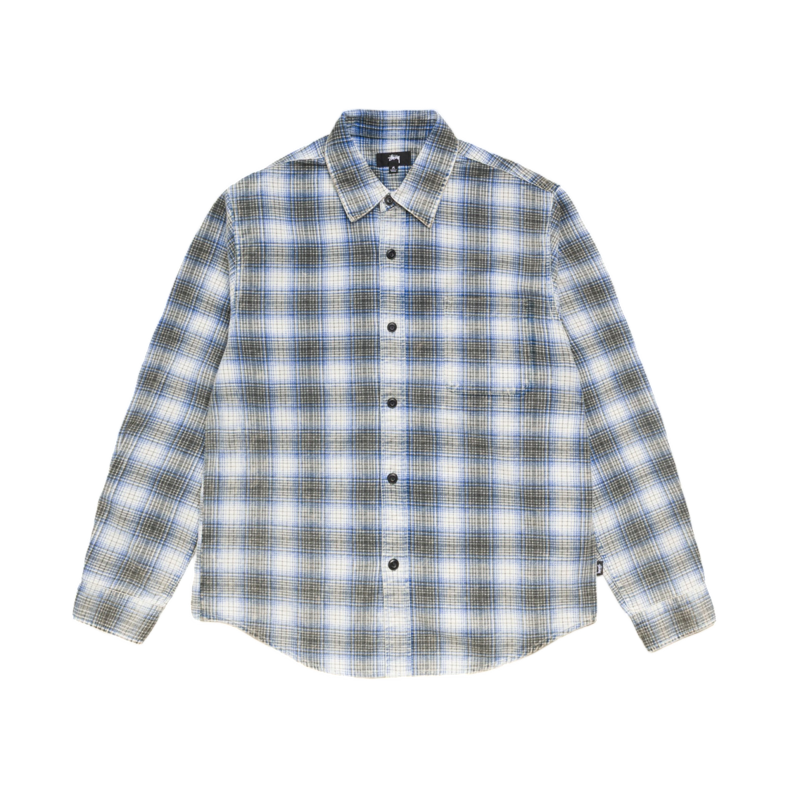 1110402 Stussy Dax Printed Shirt Blue