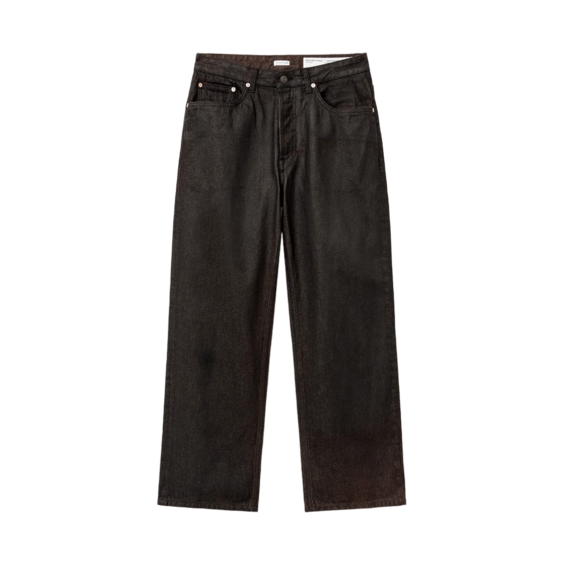 YPA26AWDE01BR YOUCHE SI Hand Coated Straight Denim Burnt Black