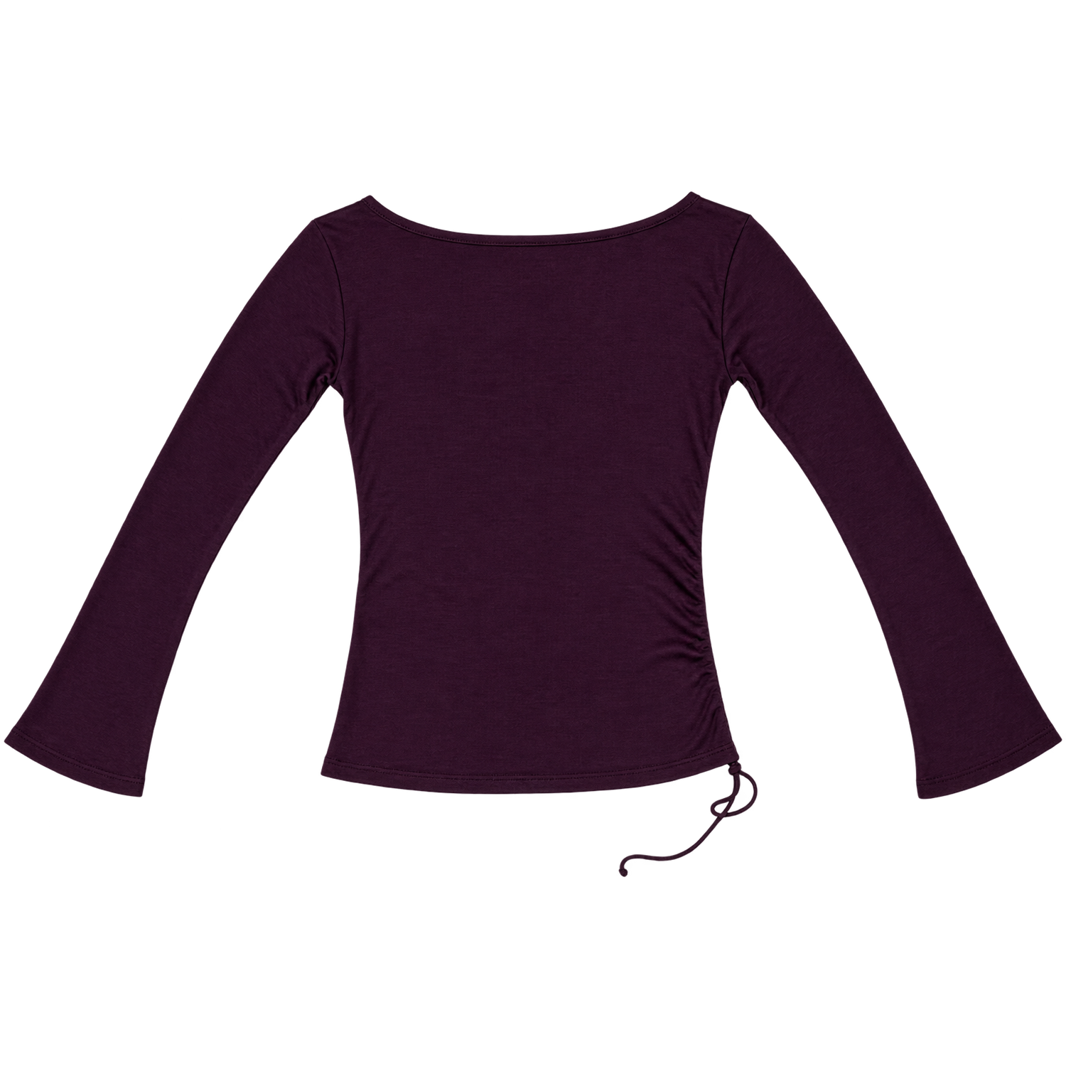 쎄르페 어저스터블 셔링 오프숄더 울 티셔츠 퍼플(SSERPE Adjustable Shirring Off Shoulder Wool T Shirts Purple) - 2