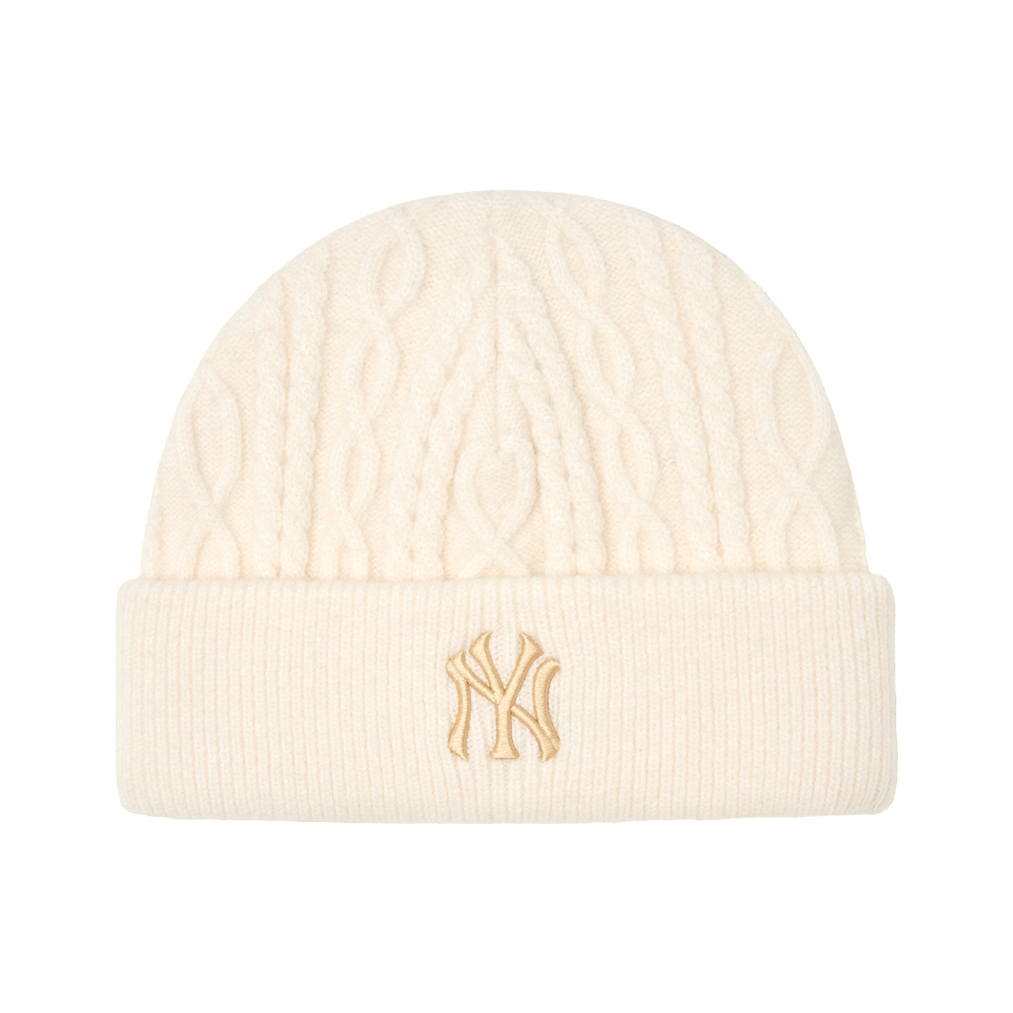 3ABNB1066-50CRS MLB Wool Blend Cable Beanie New York Yankees Cream