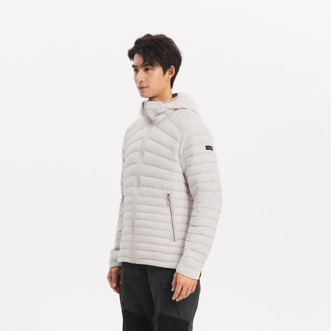 데카트론 남성 등산 다운 후드 재킷 트렉 100 펄 베이지(Decathlon Men's Hiking Down Hooded Jacket Trek 100 Pearl Beige) - 8