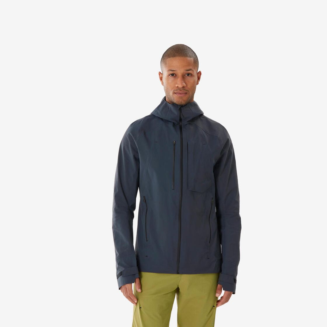 데카트론 남성 경량 방수 등산 재킷 MH900 슬레이트 그레이(Decathlon Men's Lightweight Waterproof Hiking Jacket MH900 Slate Grey) - 2