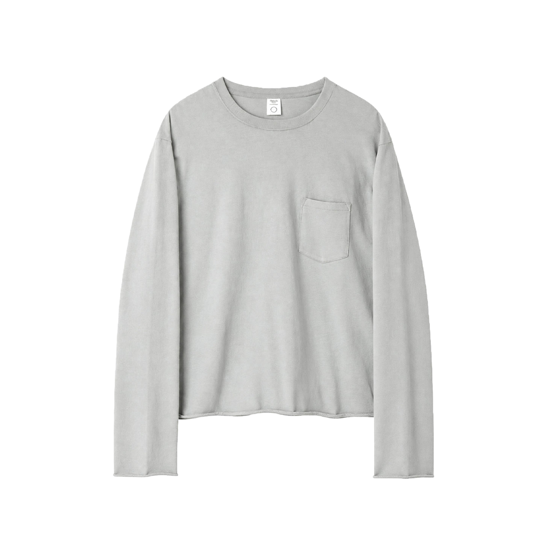 NCH26A-CT03GR CHOWOO Raw Cut One Pocket Long Sleeve Gray