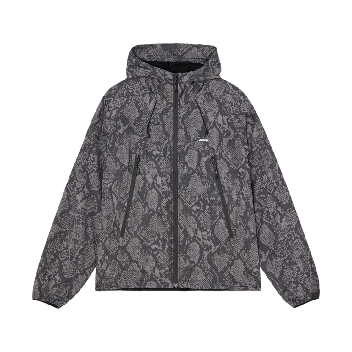 121800637 Obey Dusk Jacket Grey Snake