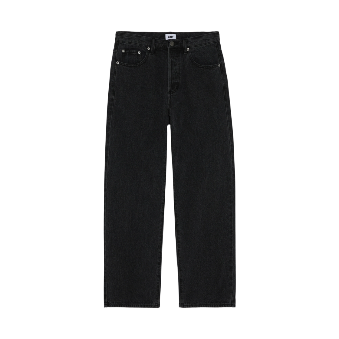 142010119 Obey Boxcar Straight Leg Denim Faded Black