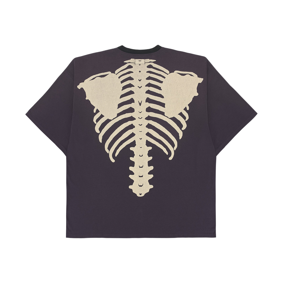 캐피탈 코튼 시팅 투톤 빅 포켓 본 티셔츠 블랙 퍼플(Kapital Cotton Sheeting Two Tone Big Pocket Bone T-Shirt Black Purple)